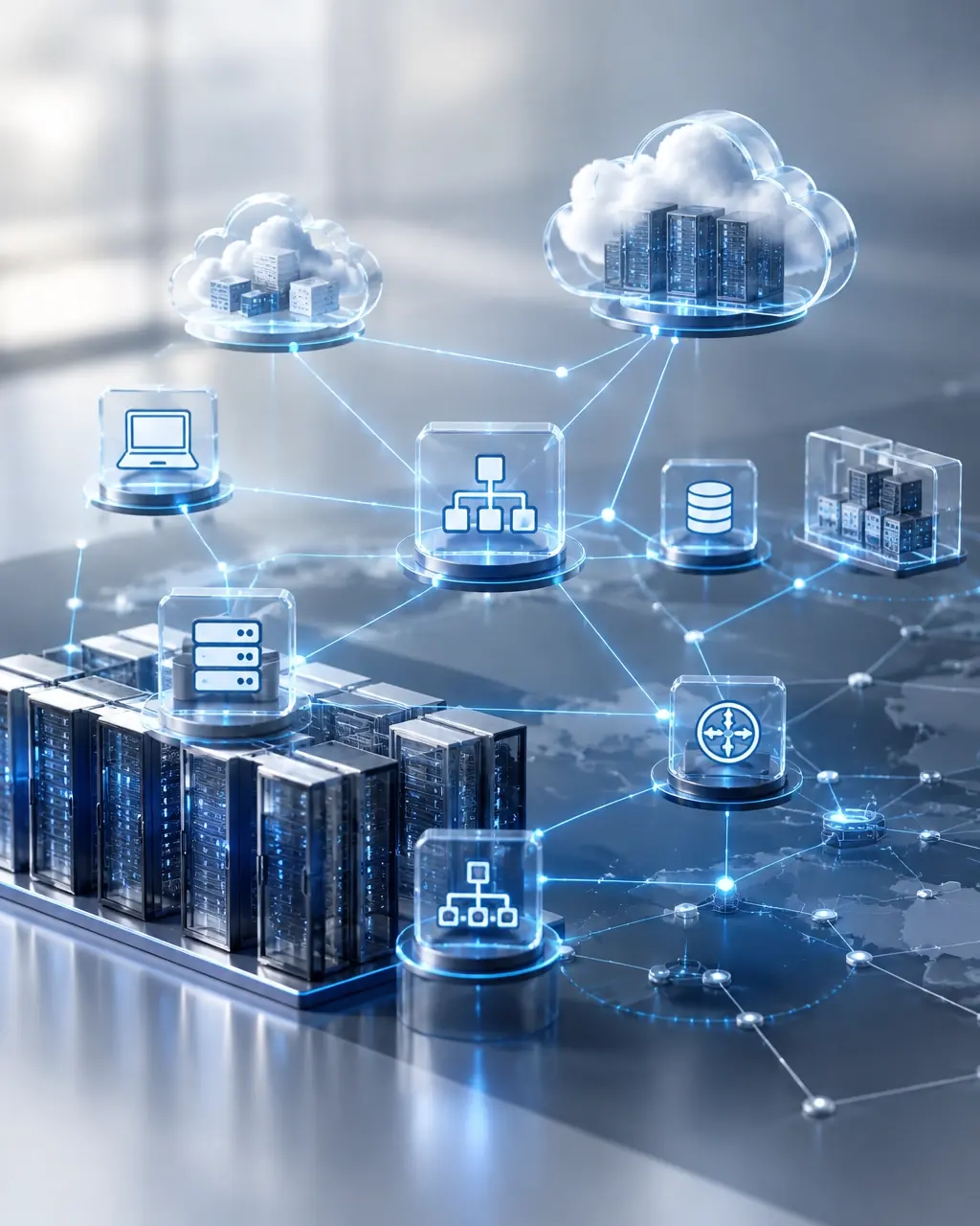 Connected workflow materials in a modern enterprise operations workspace